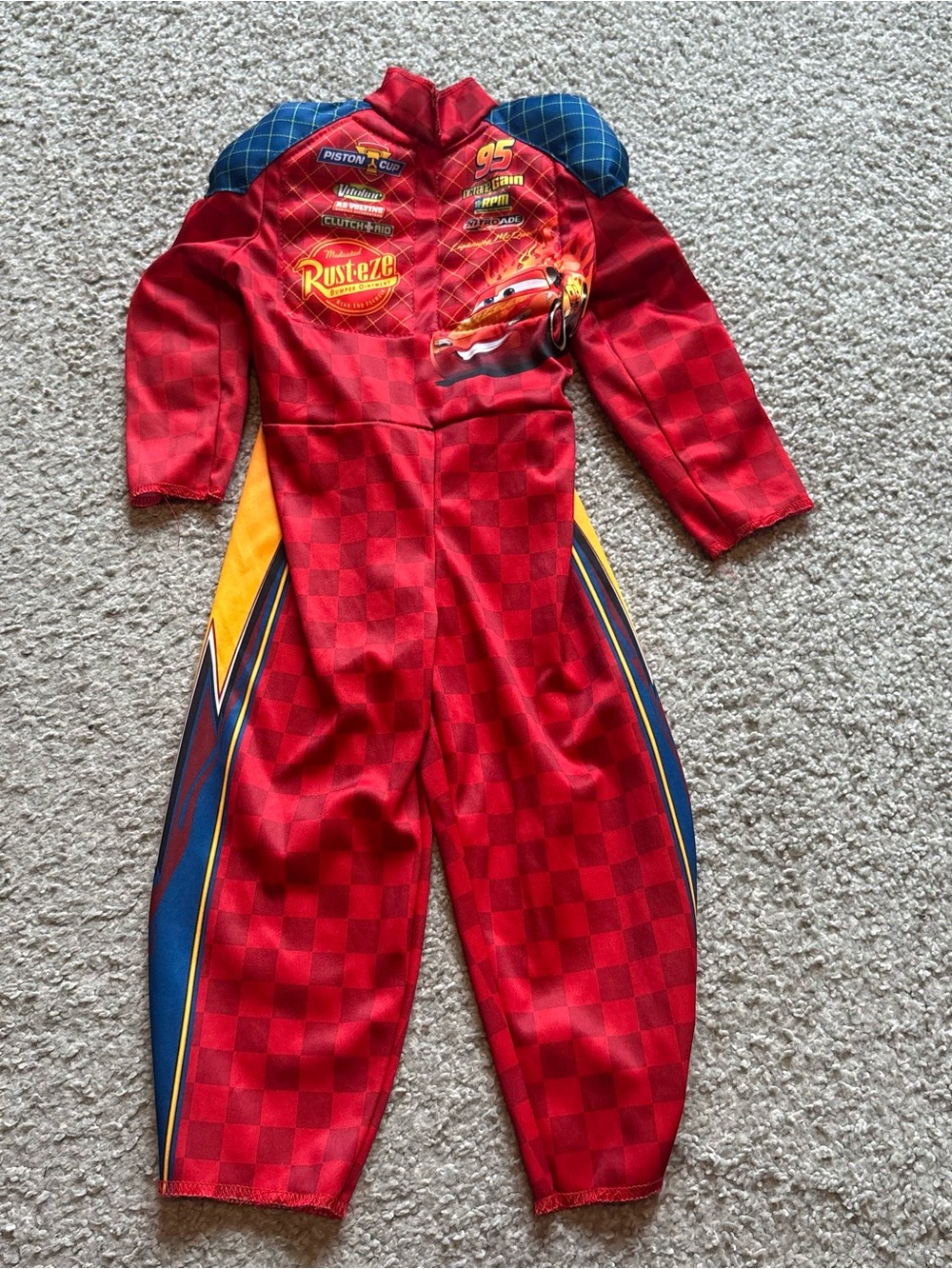 Disney Lightning McQueen Jumpsuit Costume Small 2T Halloween World Land Cruise